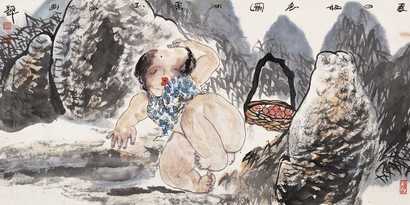 关玉良 夏日栖息 镜心